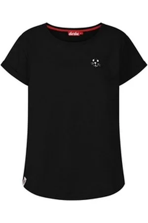 Derbe Print-Shirt Robbenschnute Damen T-Shirt (1-tlg) schwarz M
