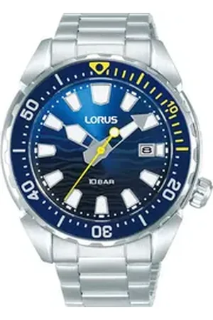 Lorus Quarzuhr RH947RX9, Armbanduhr, Herrenuhr, Edelstahlarmband, analog, Datum, Leuchtindizes silberfarben