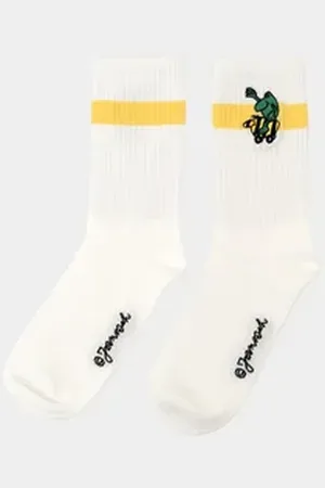 Bavarian Couture Sportsocken Sportsocken Tigerententaxi (Sportsocken, Sportsocken) weiß 41-46