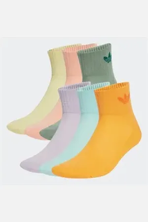 adidas Originals Sportsocken MID ANKLE SCK 6 (6-Paar) Knöchellange Socken im Trefoil Style, 6er Packung grün S (37/39)