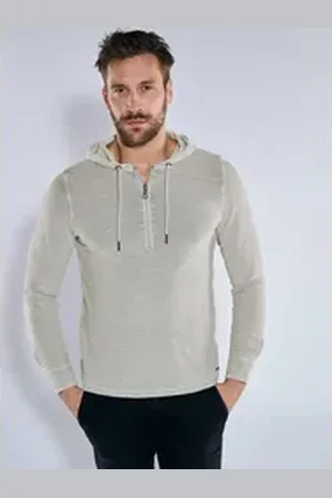 EMILIO ADANI Kapuzenshirt Langarm-Shirt mit Kapuze grau XXL