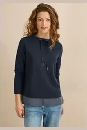 CECIL Sweatshirt im soften Baumwoll-Mix blau XXL (46)