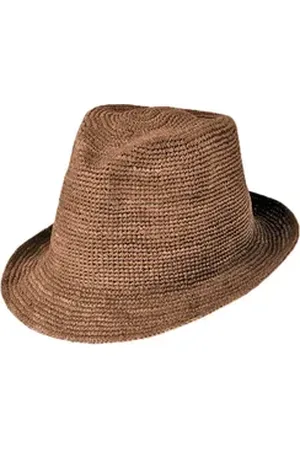 CAPO Strohhut Strohhut, Trilby, uni (1-St) braun L/XL