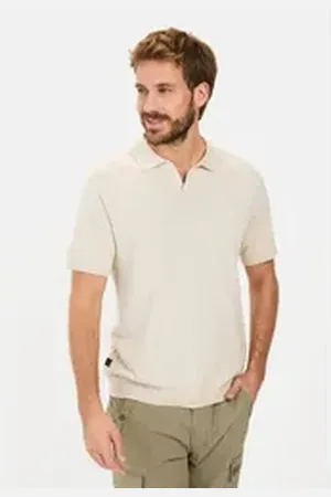 Camel Active Poloshirt aus Baumwoll-Leinen-Mix Shirts_Poloshirt beige L
