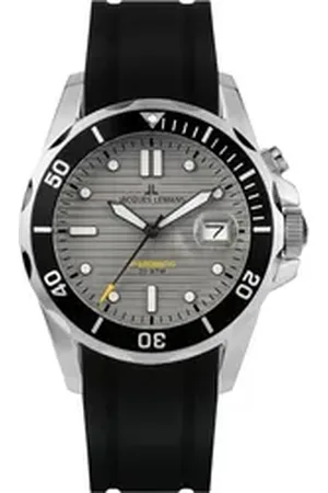 Jacques Lemans Kineticuhr Hybromatic 1-2170B, Armbanduhr, Herrenuhr, Silikonarmband, analog, Tag schwarz