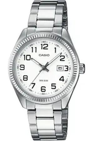 Casio TIMELESS COLLECTION Quarzuhr LTP-1302PD-7BVEG, Armbanduhr, Damenuhr, analog, Datum, Edelstahlarmband silberfarben