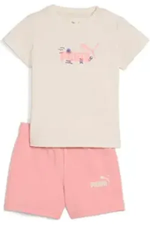 PUMA Trainingsanzug MINICATS SANDY ADVENTURES TEE AND SHORTS SET INF (2-tlg) weiß 104