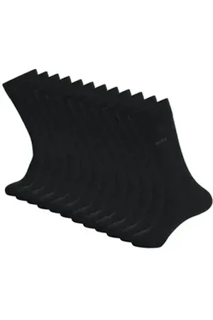 HUGO BOSS Businesssocken RS Uni Colors CC (6-Paar) mit dezentem Markenschriftzug grau 43-46