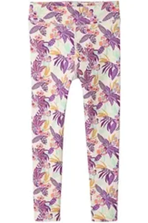 Vertbaudet Leggings Mädchen Sport-Leggings mit exotischem Print weiß 92/98