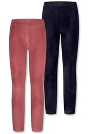 Salt & Pepper Leggings Kidspark aus kuscheligem Cord blau|rosa 122