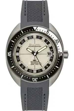 BULOVA Automatikuhr Oceanographer GMT 98B407, Armbanduhr, Herrenuhr, bis 20 bar wasserdicht, Saphirglas grau