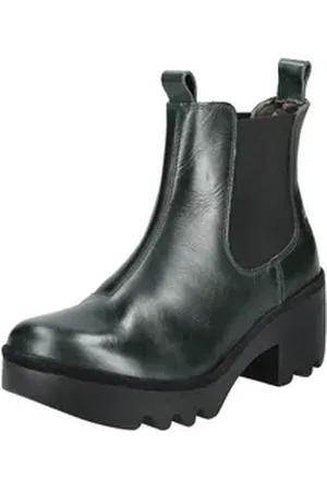 Fly London Stiefelette Leder/Textil Stiefelette grün 38 EU