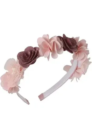 Vertbaudet Haarband Mädchen Haarreif mit Boho-Blumen rosa