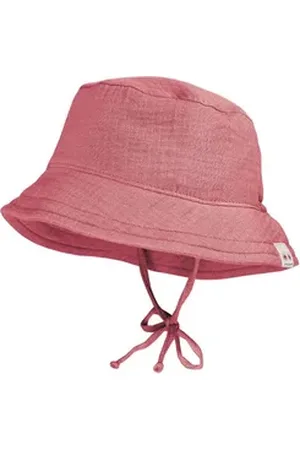 maximo Schirmmütze GOTS MINI-Hut, Bindeband Musselinstoff, Futter, UV Musselin rosa 51