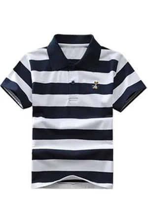 DEBAIJIA Poloshirt Jungen Poloshirt Kinder Oberteile 1-12T T Shirts Baumwolle Sommer schwarz 150