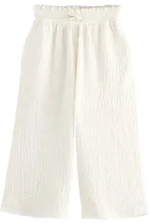 Next Palazzohose Hose mit Textildruck und weitem Bein (1-tlg) weiß 128 (8 J.)