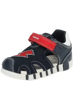 Geox Sandalen Lederimitat/Mesh Riemchensandalette blau|rot 23 EU