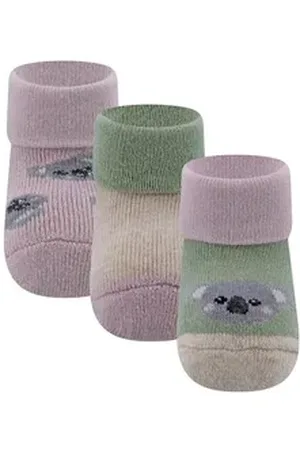 Ewers Socken Newborn Socken 3er Pack Koala (3-Paar) beige|grün