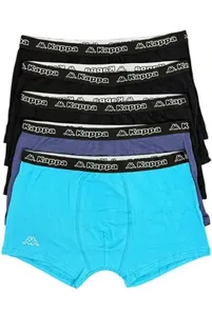 Kappa Boxershorts 5er Pack Uni Retro Shorts Boxershort Unterhose Unterwäsche Schwarz (5er-Pack) schwarz