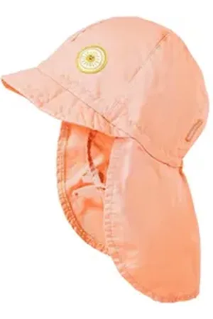 maximo Schirmmütze GOTS MINI GIRL-Schildmütze Waschoptik, Nackenschutz, Bindeband, UV30 orange 47