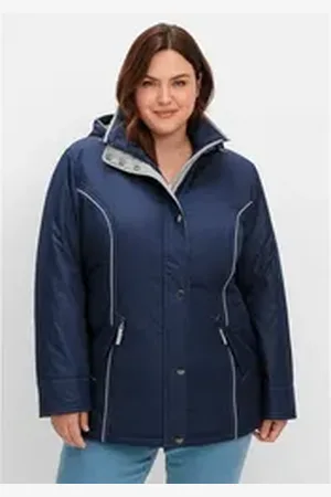 Sheego Outdoorjacke Große Größen wärmend, wind- und wasserabweisend blau 48