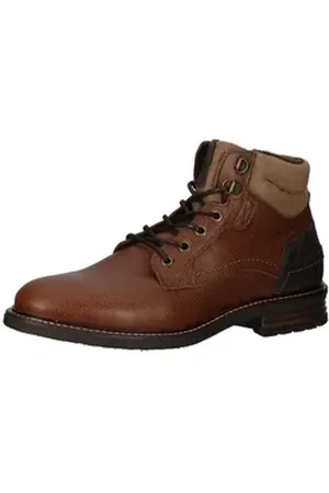 Bullboxer Stiefelette Leder Schnürstiefelette braun 46 EU