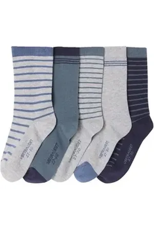 Vertbaudet Socken 5er-Pack gestreifte Jungen Socken BASIC 5er-Pack grau 27/30