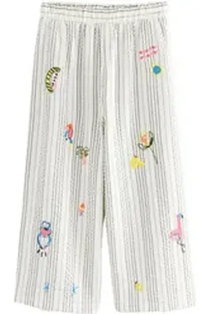 Next Palazzohose Verzierte Hose mit weitem Bein (1-tlg) weiß 98 (3 J.)