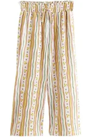 Next Palazzohose Hose mit Textildruck und weitem Bein (1-tlg) gelb 134 (9 J.)