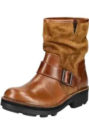 Fly London Stiefelette Leder Cowboy Stiefelette braun 39 EU