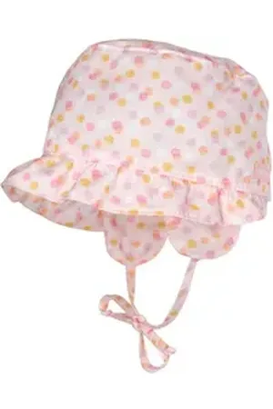 maximo Fischerhut BABY GIRL-Hütchen Rüschenkrempe, Ohrenklappen, Band bunt|rosa 43