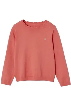 Vertbaudet Pullunder Mädchen Pullover BASIC orange 98/104