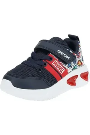 Geox Sneaker Lederimitat/Mesh Sneaker blau 36 EU