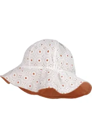 maximo Fischerhut MINI GIRL-Flapper, Futter glockige Krempe, Lochstickerei weiß 51