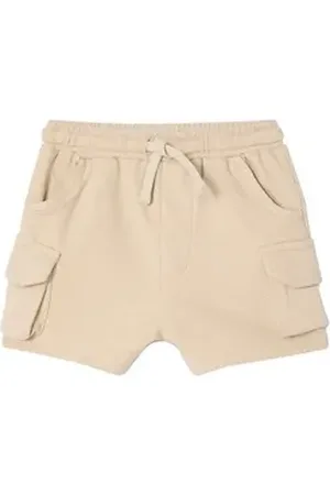 Vertbaudet Bermudas Bio-Kollektion: Baby Cargo-Shorts aus Sweatware beige 74