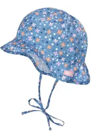 maximo Schirmmütze BABY GIRL-Schildmütze Nackenschutz, Bindeband blau 45