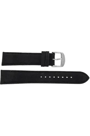 JuwelmaLux Uhrenarmband Uhrenarmband Jeansoptik mit Edelstahl JL38-10-0243 schwarz|silberfarben 18 mmmm