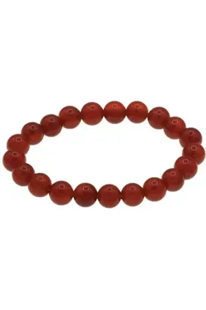 Bella Carina Perlenarmband Armband Karneol Perlen 10 mm elastisch, mit 10 mm Karneol Perlen M