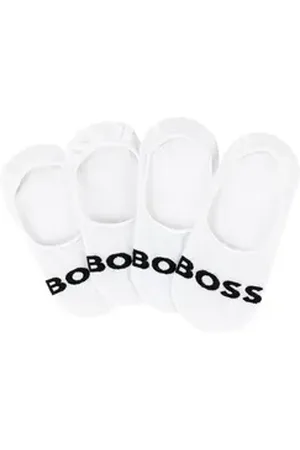 HUGO BOSS Businesssocken 2P SL Uni Logo CC (Packung, 2-Paar, 2er) mit Schriftzug weiß 39-40