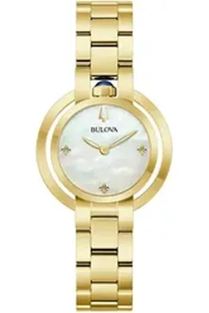BULOVA Quarzuhr Rubaiyat 97L181, Armbanduhr, Damenuhr, Edelstahlarmband, analog silberfarben