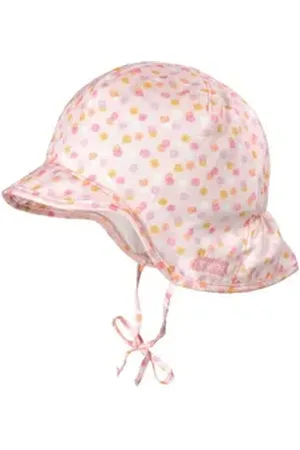 maximo Schirmmütze BABY GIRL-Schildmütze Nackenschutz, Bindeband bunt|rosa 43
