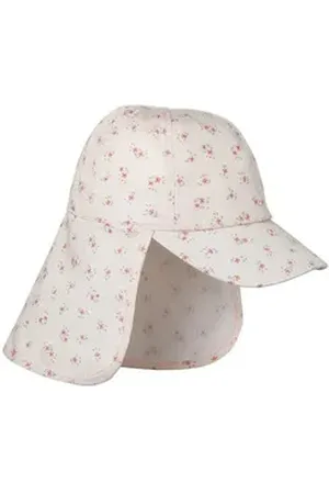Vertbaudet Beanie Baby Sonnenhut mit UV-Schutz und Nackenschutz orange|rosa 37/43CM