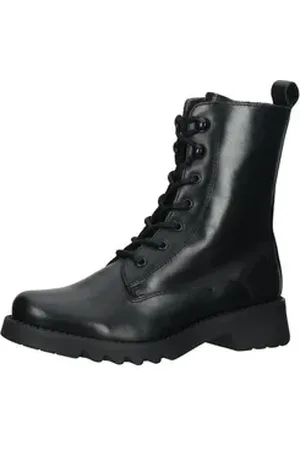 Fly London Stiefelette Leder Schnürstiefelette schwarz 37 EU