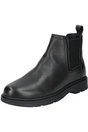 Geox Stiefelette Leder/Textil Stiefelette schwarz 41 EU