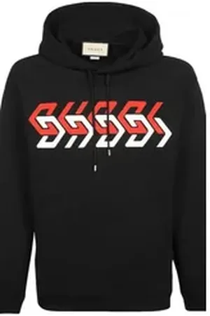 Gucci Rundhalspullover Print Pullover Schwarz Herren rot|schwarz S