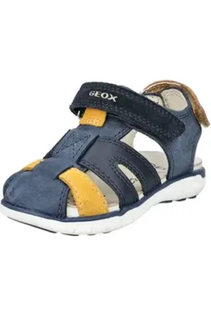 Geox Sandalen Leder/Synthetik Riemchensandalette blau|gelb 20 EU