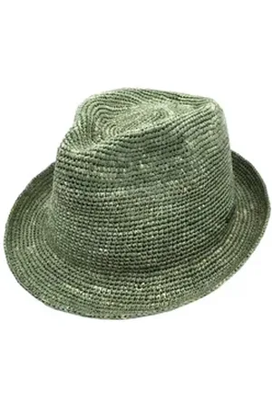 CAPO Strohhut Strohhut, Trilby, uni (1-St) grün S/M