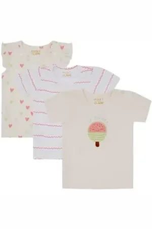 Hust & Claire T-Shirt Alda (1-tlg) Alda 3er-Pack Baby T-Shirts – Weiche Baumwolle für höchsten Komfort weiß 68