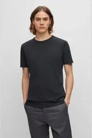 HUGO BOSS ORANGE T-Shirt Tokks mit ORANGE Markenlabel schwarz M