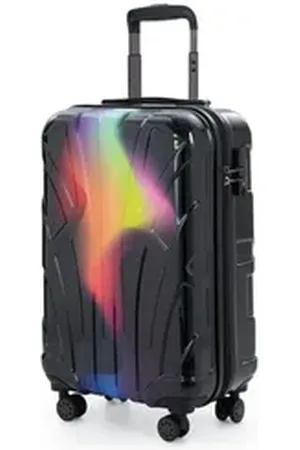 SUITLINE Handgepäckkoffer S1, 4 Rollen, Trolley 55x35x20 cm Bordgepäck Koffer Doppelrollen 34 L schwarz